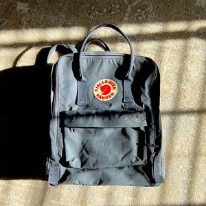 Fjallraven charcoal gray backpack. Style number 23510 Kanken